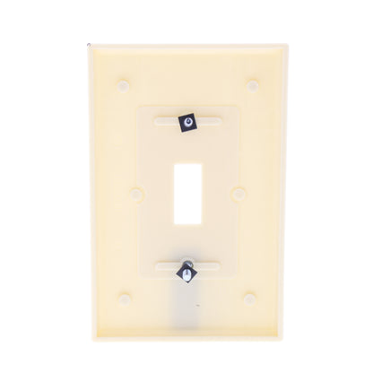 Leviton 80501-I Ivory 1-Gang Toggle Switch Plastic Midway Wallplate Covers 10pcs