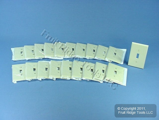 Leviton 80501-I Ivory 1-Gang Toggle Switch Plastic Midway Wallplate Covers 20pcs