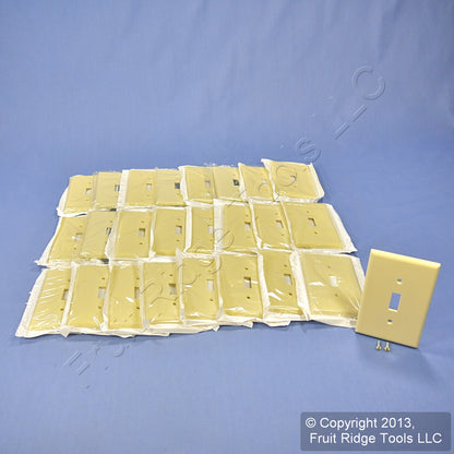 Leviton 80501-I Ivory 1-Gang Toggle Switch Plastic Midway Wallplate Covers 25pcs
