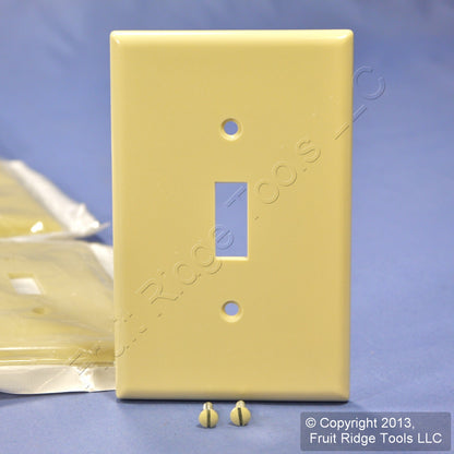 Leviton 80501-I Ivory 1-Gang Toggle Switch Plastic Midway Wallplate Covers 25pcs