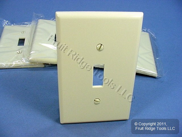 Leviton 80501-I Ivory 1-Gang Toggle Switch Plastic Midway Wallplate Covers 5pcs