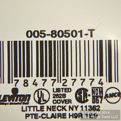 Leviton 80501-T Light Almond 1-Gang Toggle Plastic Midway Wallplate Cover 5-pack