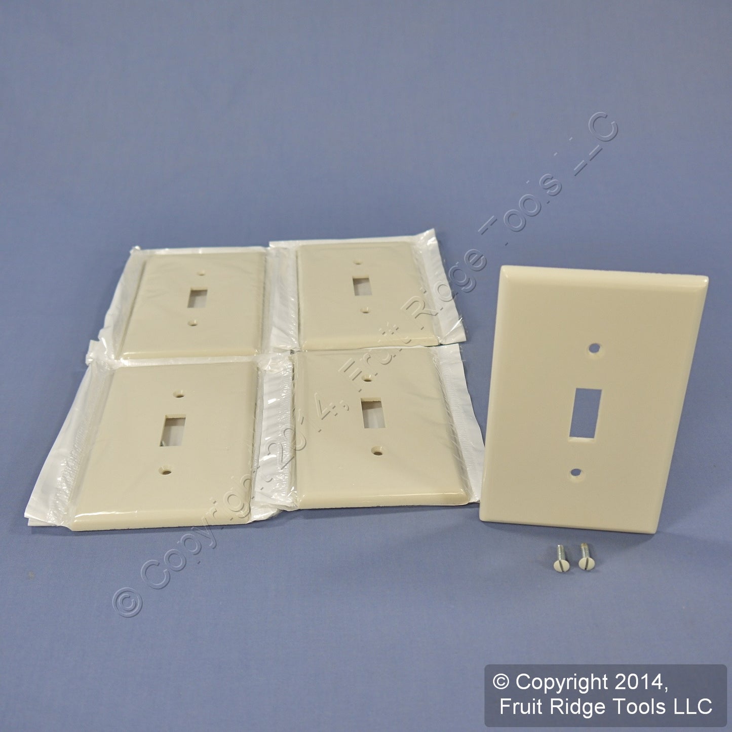 Leviton 80501-T Light Almond 1-Gang Toggle Plastic Midway Wallplate Cover 5-pack