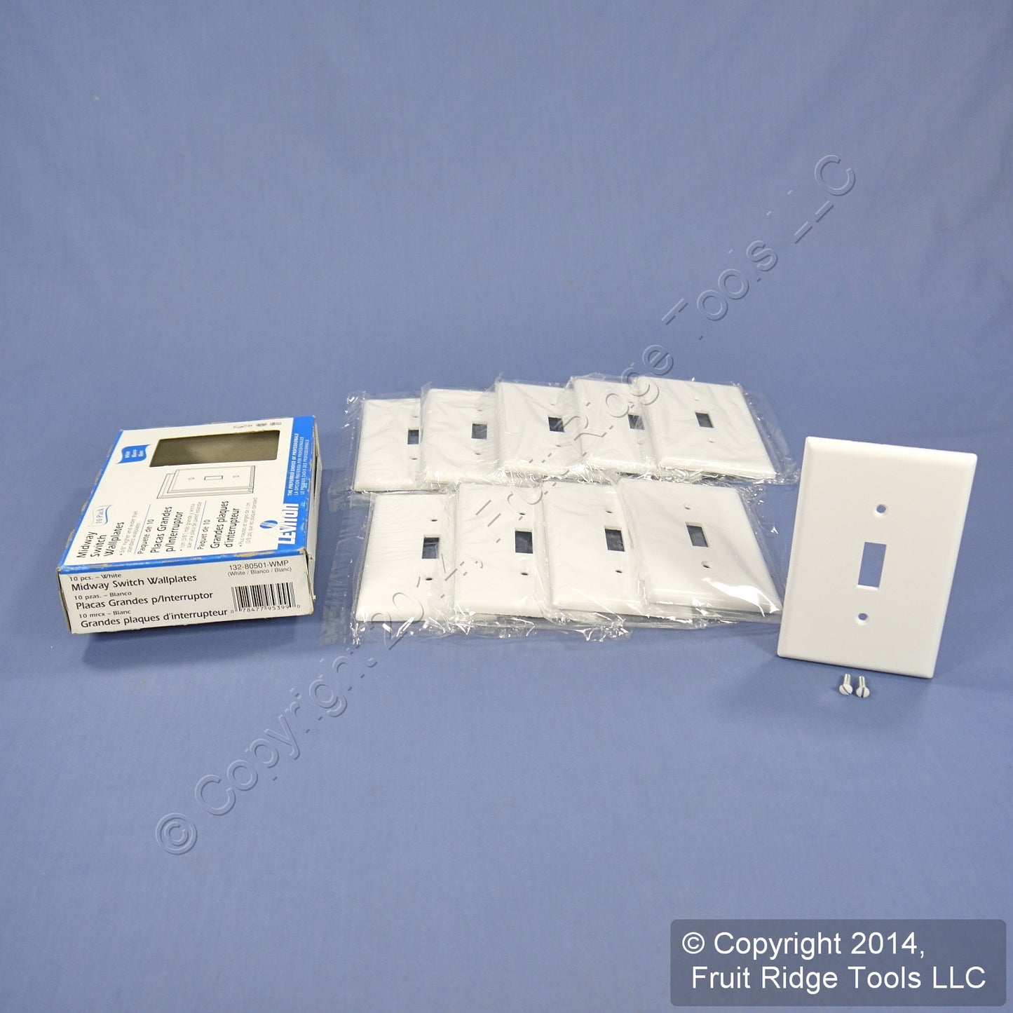 10 Leviton White Midway Toggle Switch Cover Wallplate 1Gang Switchplates 80501-W