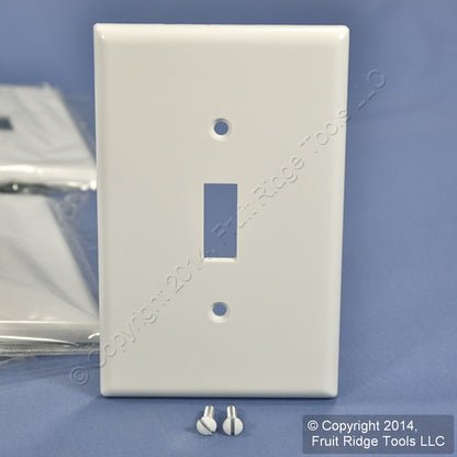 10 Leviton White Midway Toggle Switch Cover Wallplate 1Gang Switchplates 80501-W