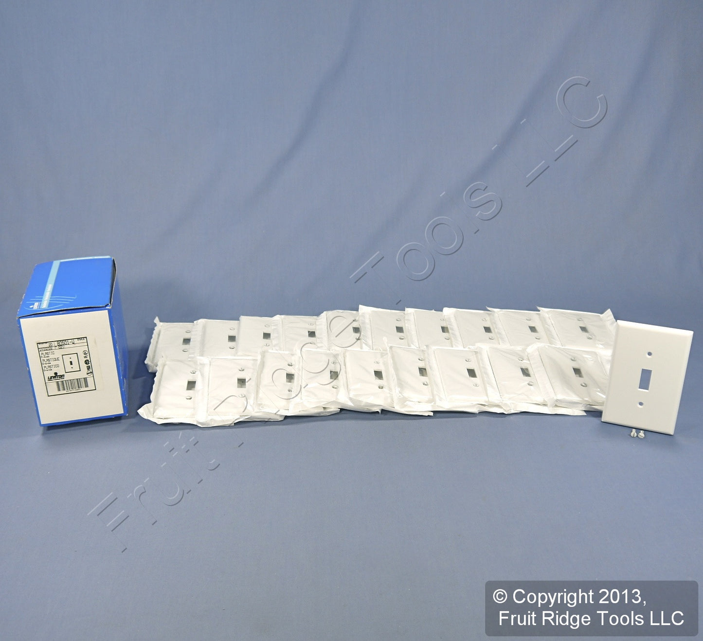 Leviton 80501-W White 1-Gang Toggle Switch Plastic Midway Wallplate Covers 20pcs