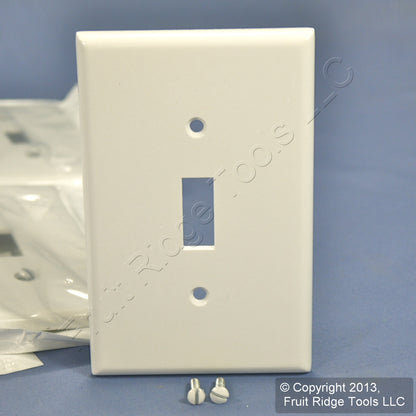 Leviton 80501-W White 1-Gang Toggle Switch Plastic Midway Wallplate Covers 20pcs