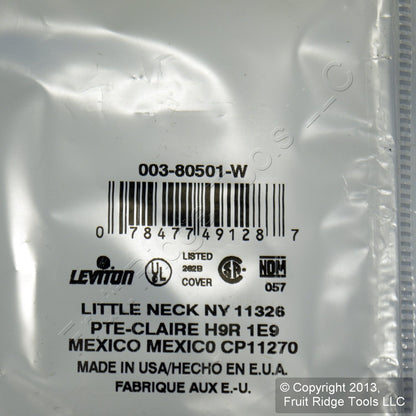 Leviton 80501-W White 1-Gang Toggle Switch Plastic Midway Wallplate Covers 25pcs