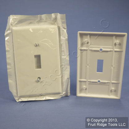 Leviton 80501-W White 1-Gang Toggle Switch Plastic Midway Wallplate Covers 25pcs
