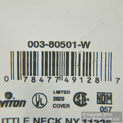Leviton 80501-W White 1-Gang Toggle Switch Plastic Midway Wallplate Cover Plate