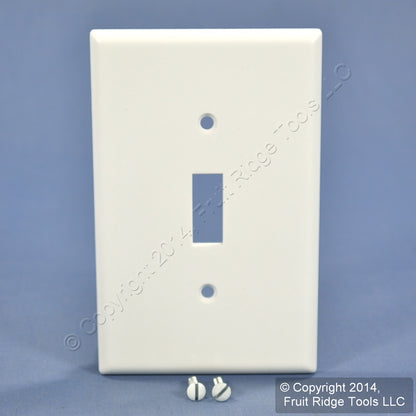 Leviton 80501-W White 1-Gang Toggle Switch Plastic Midway Wallplate Cover Plate