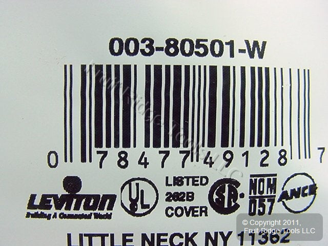 Leviton 80501-W White 1-Gang Toggle Switch Plastic Midway Wallplate Covers 5pcs