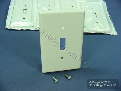 Leviton 80501-W White 1-Gang Toggle Switch Plastic Midway Wallplate Covers 5pcs