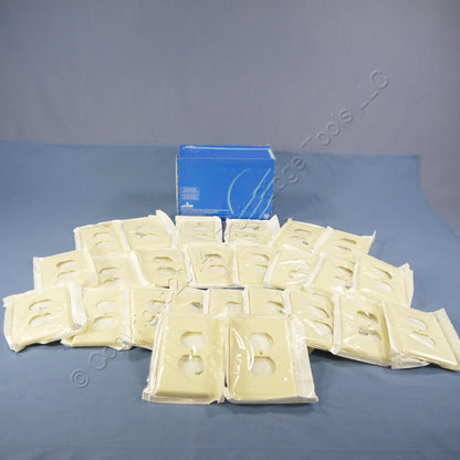 Leviton 80503-A Almond Duplex Outlet Receptacle Midway Wallplate Covers 25-pack