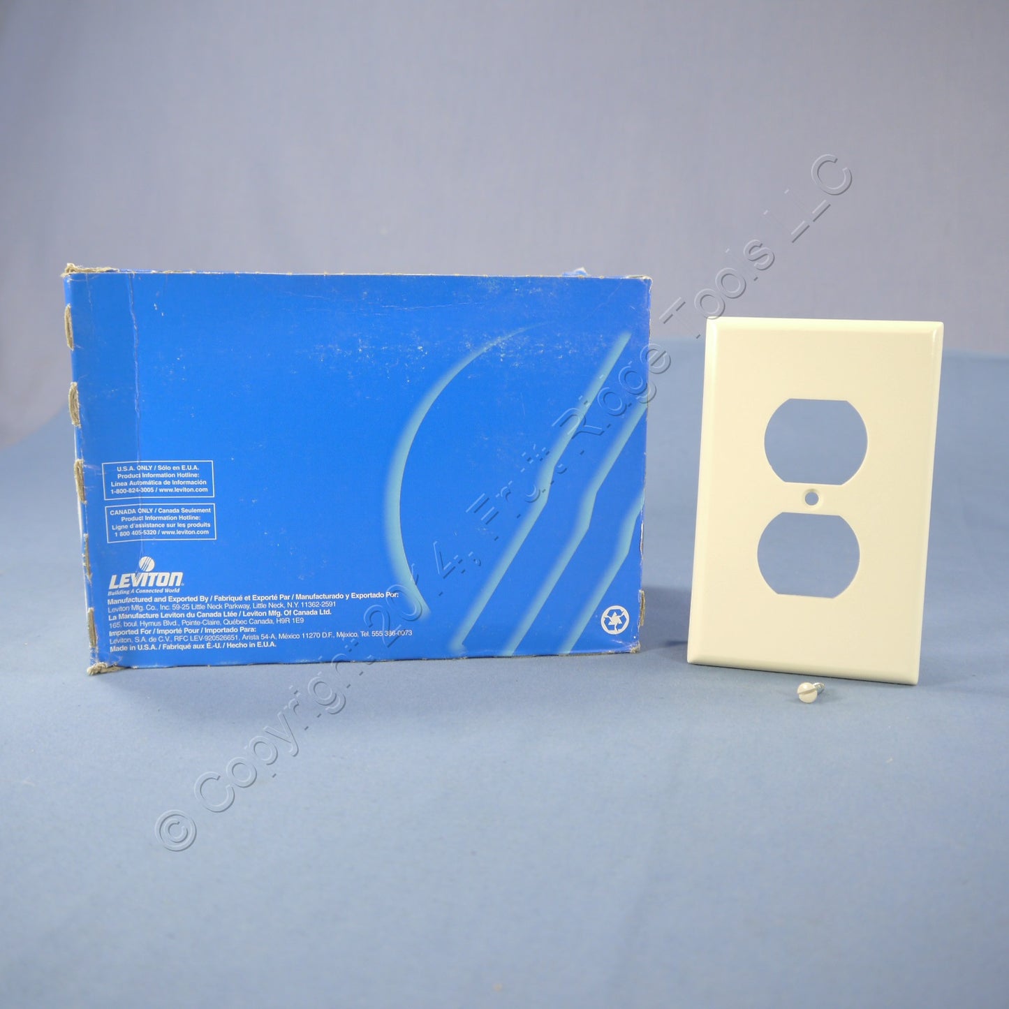 Leviton 80503-A Almond Duplex Outlet Receptacle Midway Wallplate Covers 25-pack