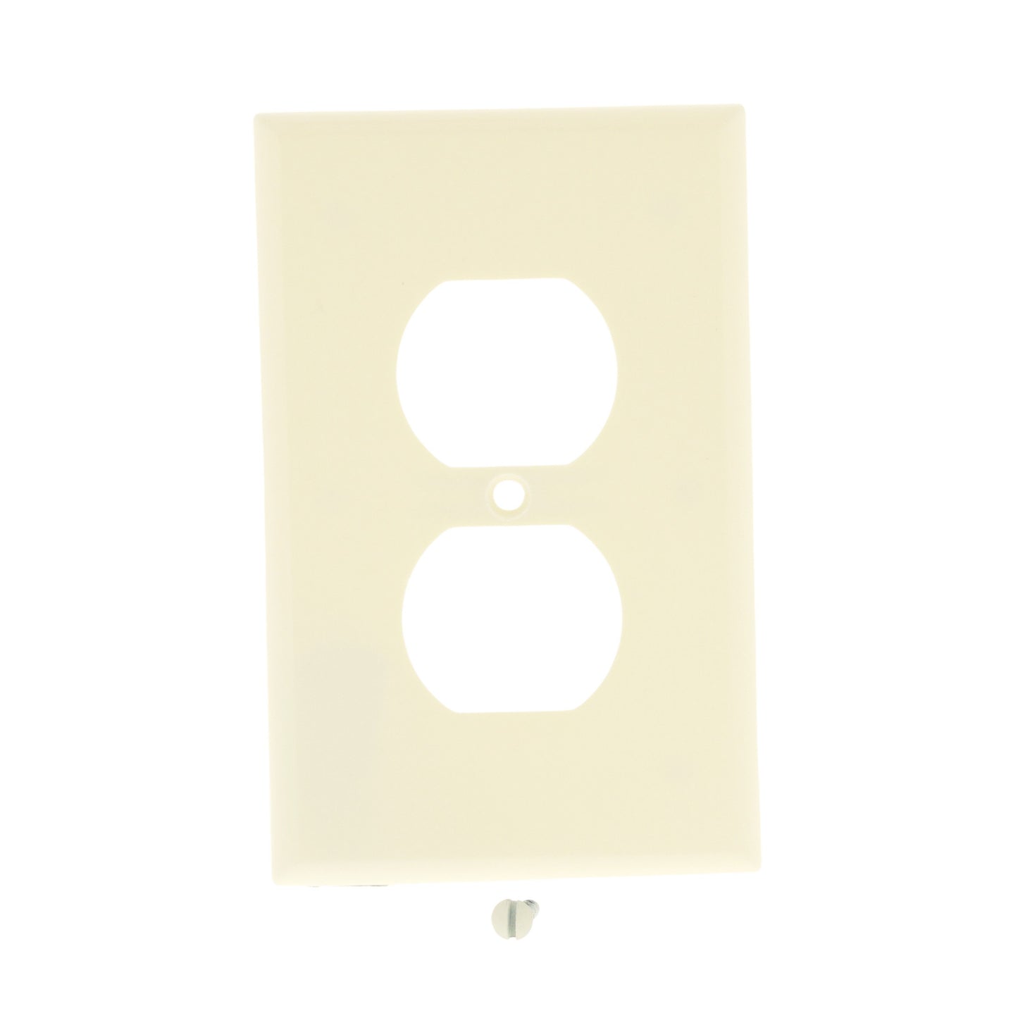 Leviton 80503-A Almond 1-Gang Duplex Outlet Plastic Midway Wallplate Cover Plate