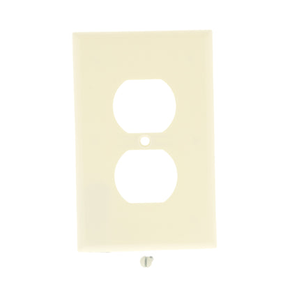 Leviton 80503-A Almond 1-Gang Duplex Outlet Plastic Midway Wallplate Cover Plate