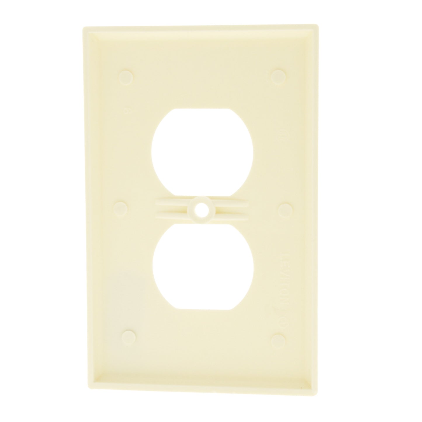 Leviton 80503-A Almond 1-Gang Duplex Outlet Plastic Midway Wallplate Cover Plate