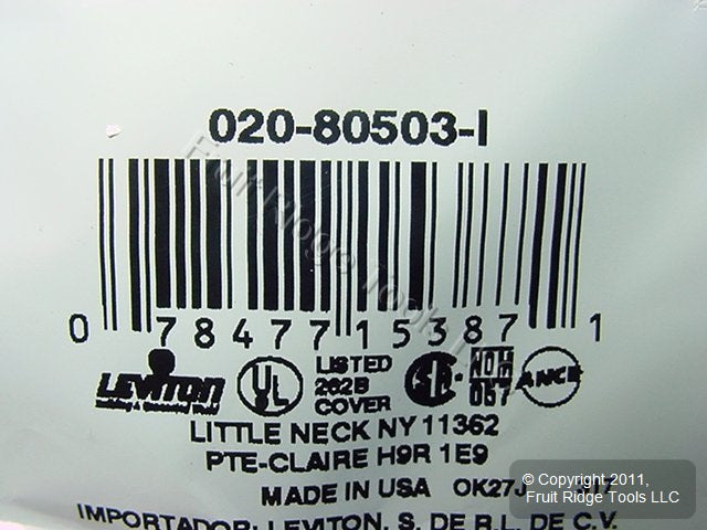 Leviton 80503-I Ivory 1-Gang Duplex Outlet Plastic Midway Wallplate Cover 3-pack