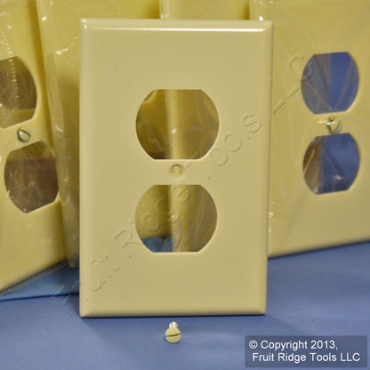 Leviton 80503-IMP Ivory 1-Gang Duplex Outlet Plastic Midway Wallplates 10pcs