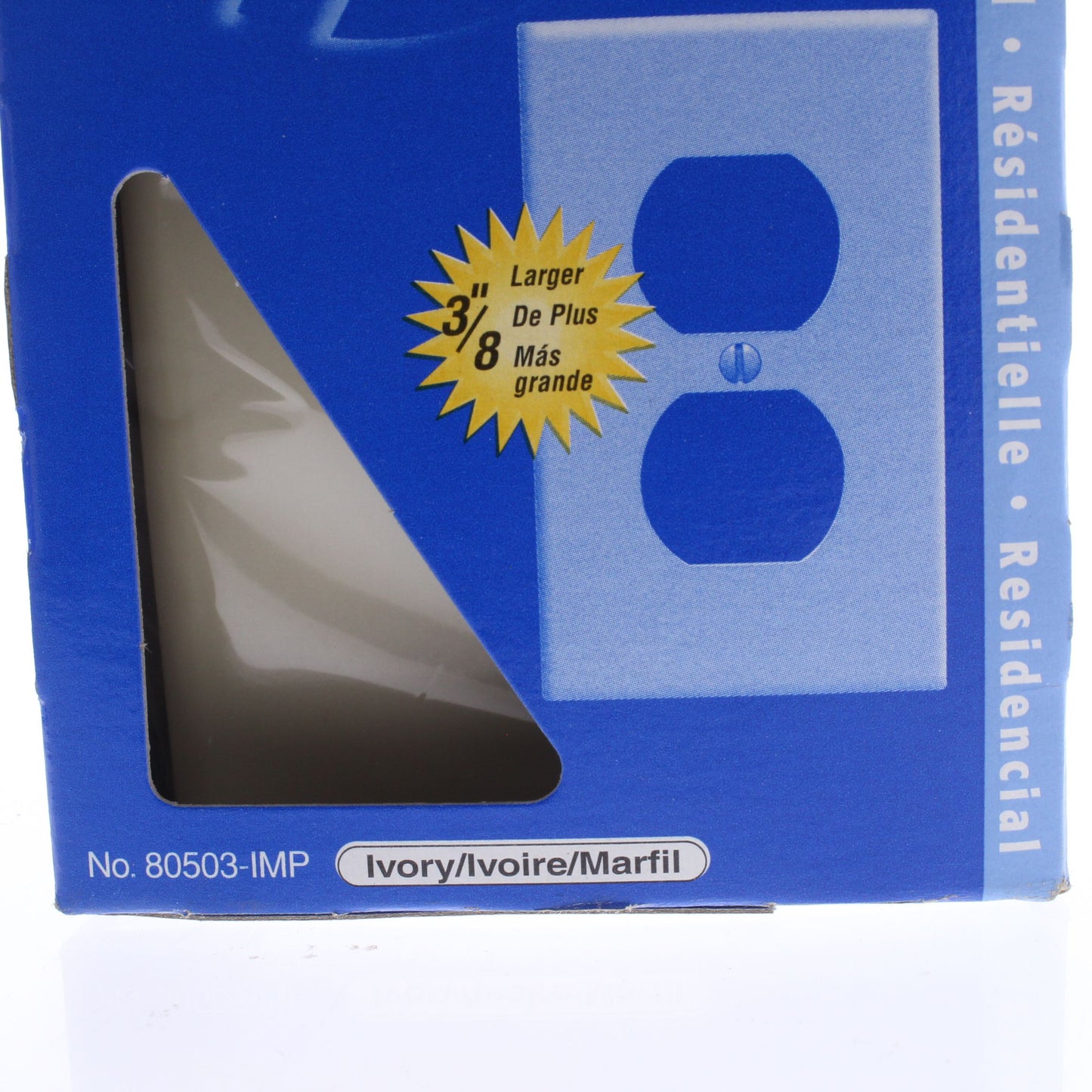 Leviton 80503-IMP Ivory 1-Gang Duplex Outlet Midway Plastic Wallplates 20pcs