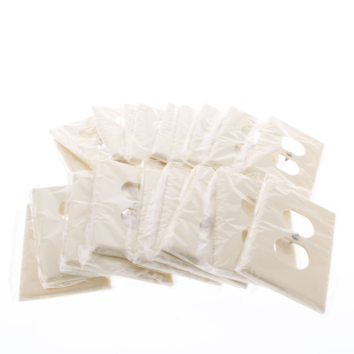 Leviton 80503-IMP Ivory 1-Gang Duplex Outlet Midway Plastic Wallplates 20pcs