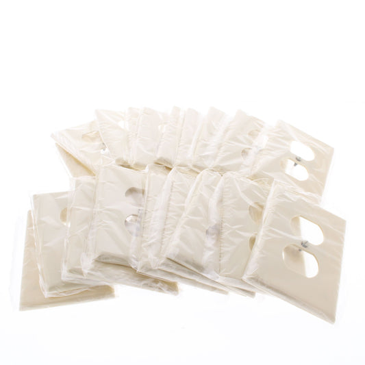 Leviton 80503-IMP Ivory 1-Gang Duplex Outlet Midway Plastic Wallplates 20pcs
