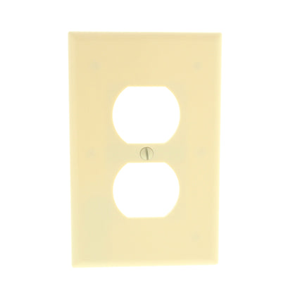 Leviton 80503-IMP Ivory 1-Gang Duplex Outlet Plastic Midway Wallplates 10pcs