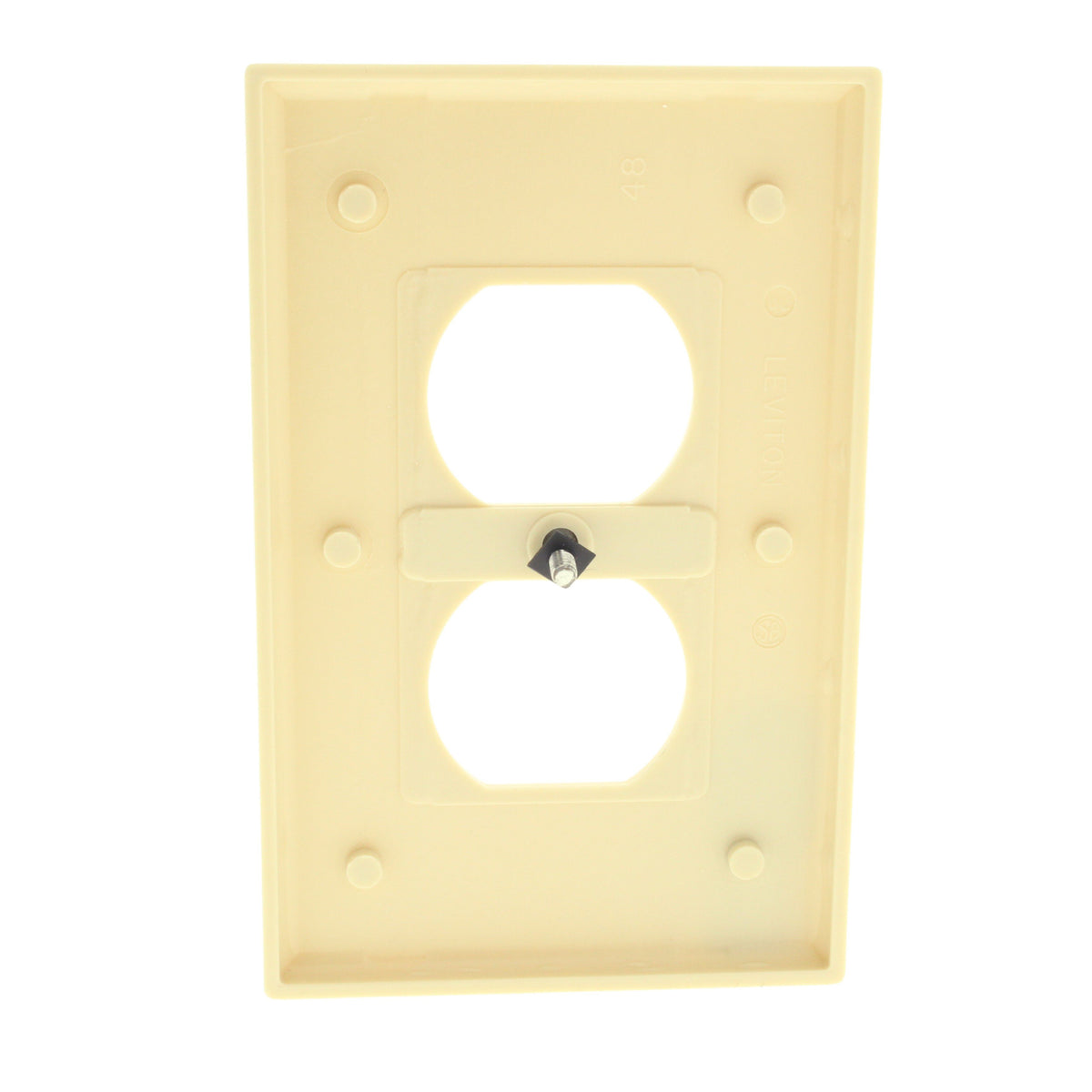 Leviton 80503-IMP Ivory 1-Gang Duplex Outlet Plastic Midway Wallplates 10pcs
