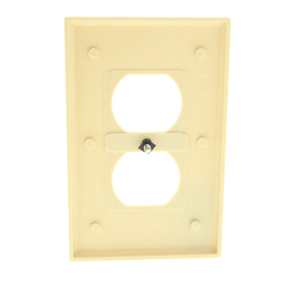 Leviton 80503-IMP Ivory 1-Gang Duplex Outlet Plastic Midway Wallplates 10pcs