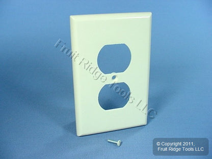 Leviton 80503-T Light Almond 1-Gang Duplex Outlet Plastic Midway Wallplate Cover