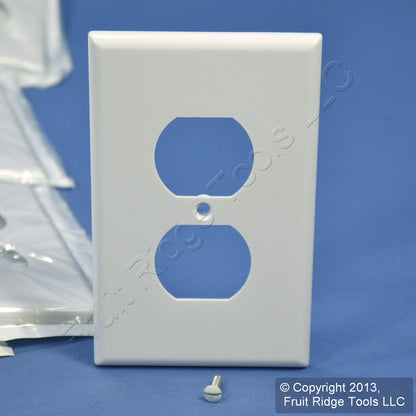 Leviton 80503-W White 1-Gang Duplex Outlet Plastic Midway Wallplate Covers 20pcs