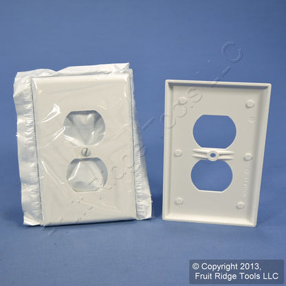 Leviton 80503-W White 1-Gang Duplex Outlet Plastic Midway Wallplate Covers 20pcs