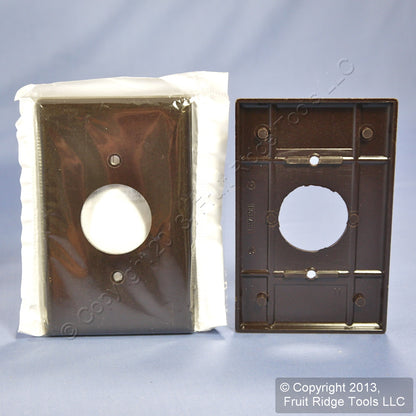 Leviton 80504 Brown 1-Gang 1.406in. Outlet Plastic Midway Wallplate Cover 100pcs