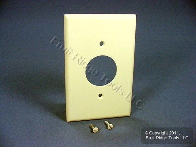 Leviton 80504-A Almond 1-Gang 1.406in. Outlet Plastic Midway Wallplate Cover