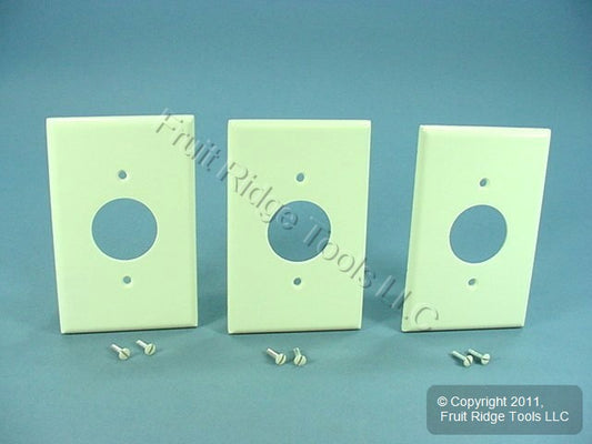 Leviton 80504-A Almond 1-Gang 1.406" Receptacle Midway Thermoset Wallplate 3pcs
