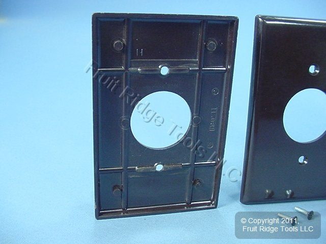 Leviton 80504 Brown 1-Gang 1.406in. Outlet Plastic Midway Wallplate Cover 3pcs