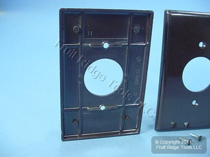 Leviton 80504 Brown 1-Gang 1.406in. Outlet Plastic Midway Wallplate Cover 3pcs