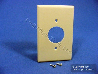 Leviton 80504-I Ivory 1-Gang Single 1.406" Outlet Plastic Midway Wallplate Cover