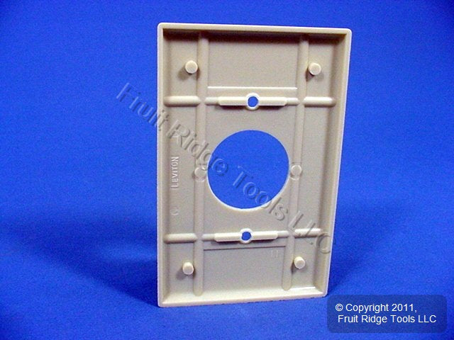 Leviton 80504-I Ivory 1-Gang Single 1.406" Outlet Plastic Midway Wallplate Cover