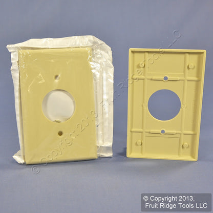 Leviton 80504-I Ivory 1-Gang 1.406in. Outlet Plastic Midway Wallplate Cover 3pcs