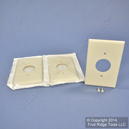 Leviton 80504-T Light Almond 1-Gang 1.406" Outlet Plastic Midway Wallplate 3pcs