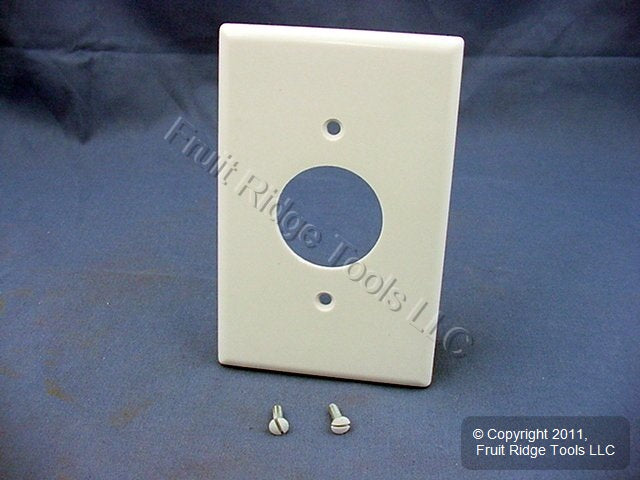 Leviton Midway White 1.406" Receptacle 1G Wallplate Single Outlet Cover 80504-W