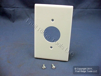 Leviton 80504-W White 1-Gang 1.406" Outlet Plastic Midway Wallplate Cover 25pcs