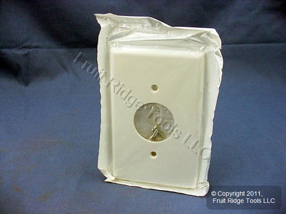 Leviton Midway White 1.406" Receptacle 1G Wallplate Single Outlet Cover 80504-W