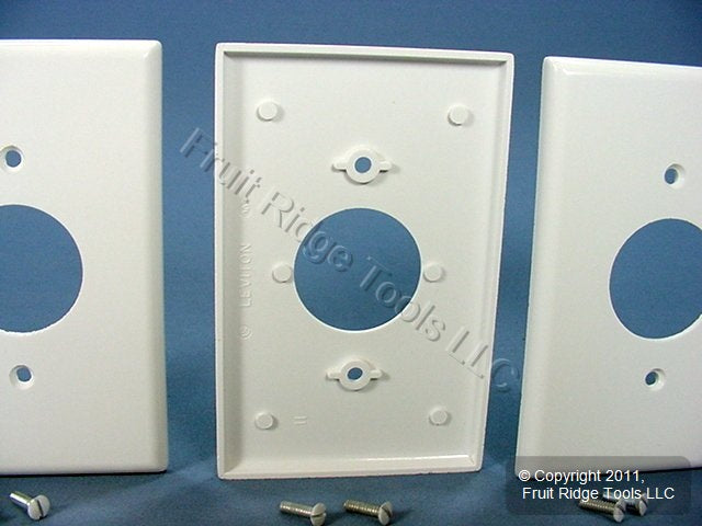 Leviton 80504-W White 1-Gang 1.406in. Outlet Plastic Midway Wallplate Cover 3pcs