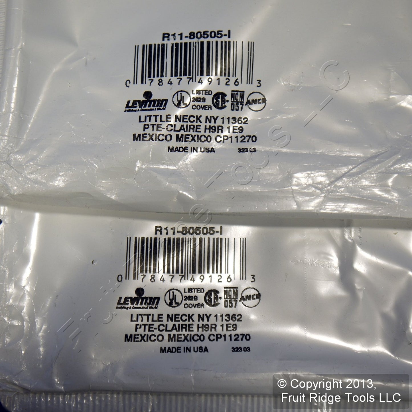 Leviton 80505-I Ivory 2-Gang Toggle Duplex Plastic Midway Wallplate Cover 2-pack