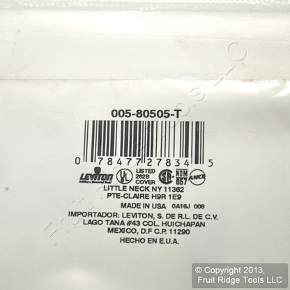 Leviton 80505-T Light Almond 2-Gang Toggle Duplex Plastic Midway Wallplate 25pcs