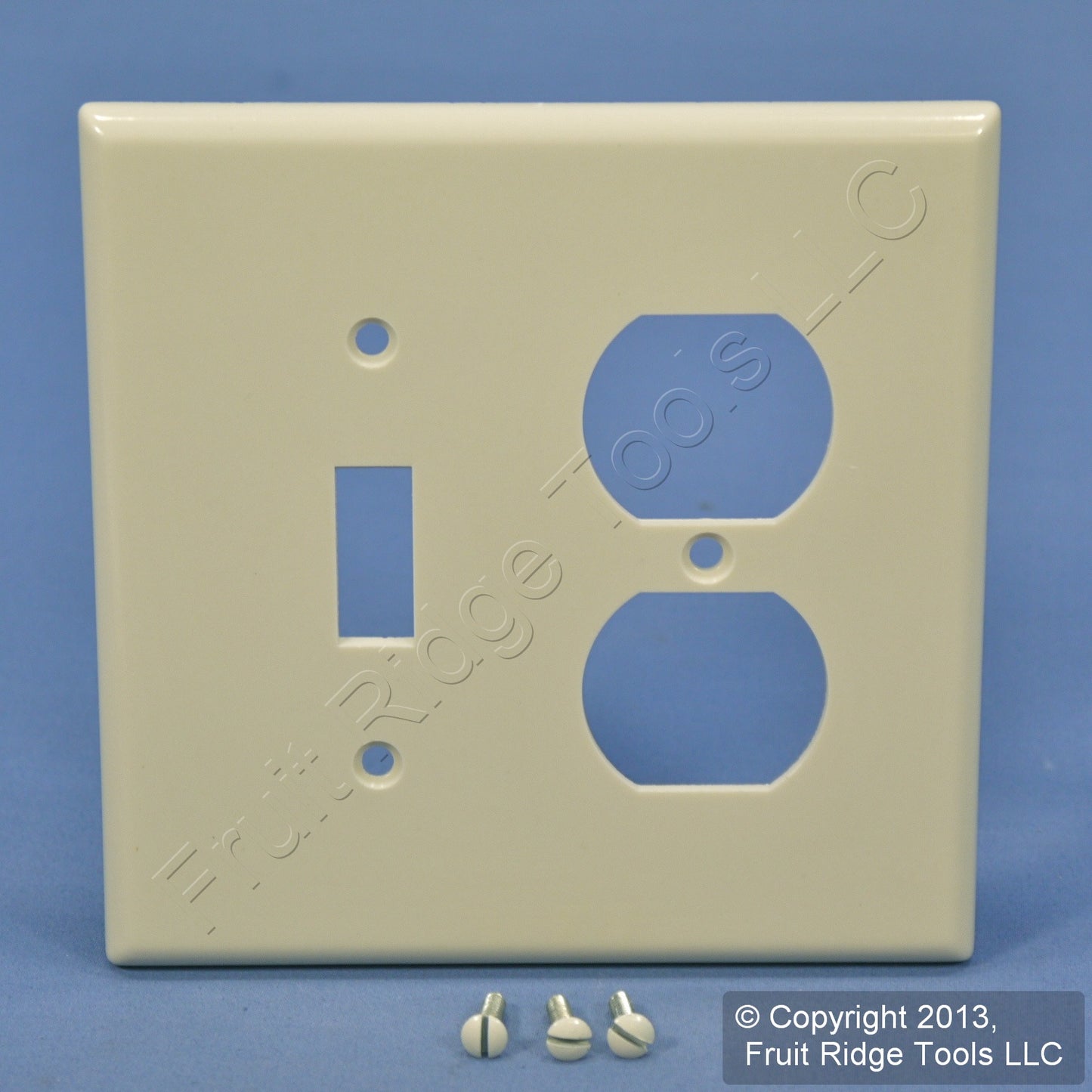 Leviton 80505-T Light Almond 2-Gang Toggle Duplex Plastic Midway Wallplate Cover