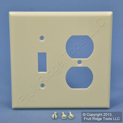 Leviton 80505-T Light Almond 2-Gang Toggle Duplex Plastic Midway Wallplate Cover